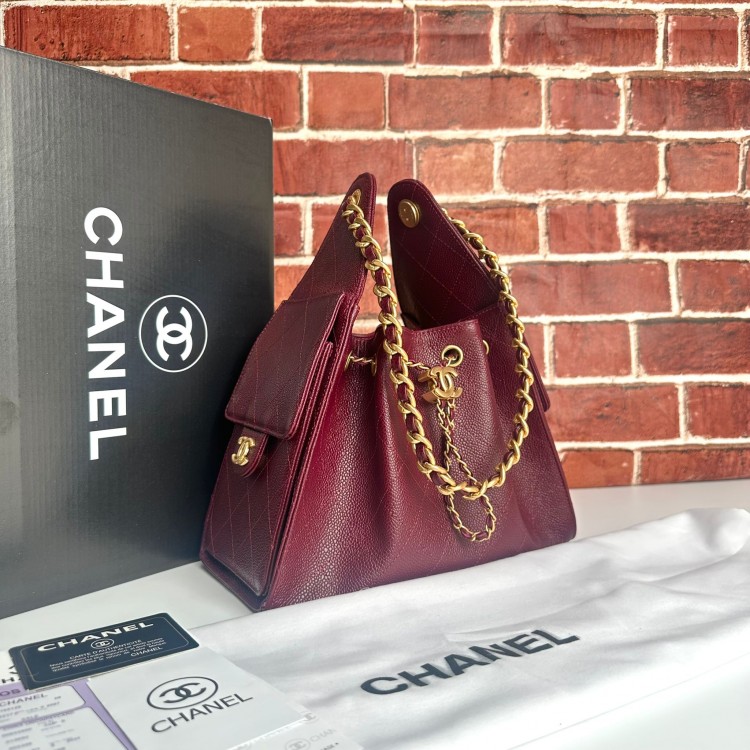 CHNL 25 HANDBAG CAVİAR BORDO